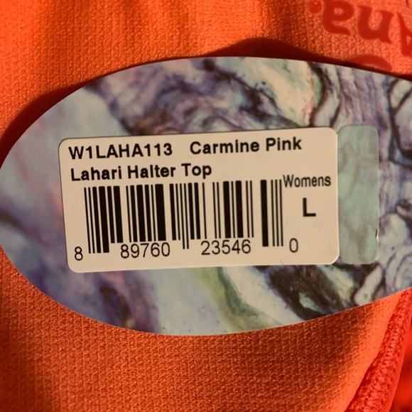 prAna Women's Lahari Halter Swim Top, Carmine Pink Large - Picture 3 of 5